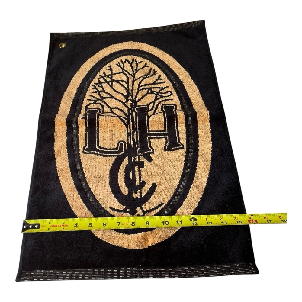 ProShop Golf Bag Towel Lake Hickory Country Club North Carolina Black 24"x 16" - Picture 6 of 7